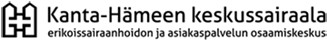 Kanta-Hämeen sairaanhoitopiirin logo mustana